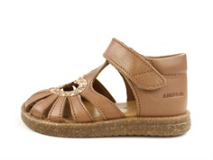 Angulus almond maple glitter sandal with heart